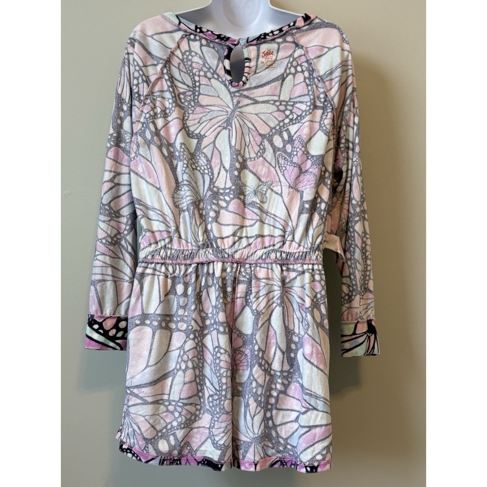 Justice Girls XL Romper Butterfly Print Long Sleeve Slate Multi Flame Resistant - Picture 10 of 12